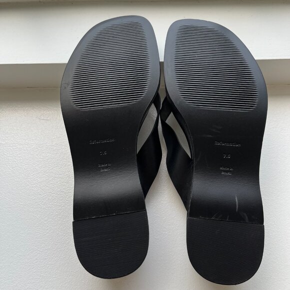 Reformation Zayne Black Platform Sandals - Picture 4 of 6